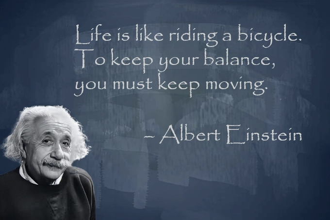 Albert Einstein with his quote