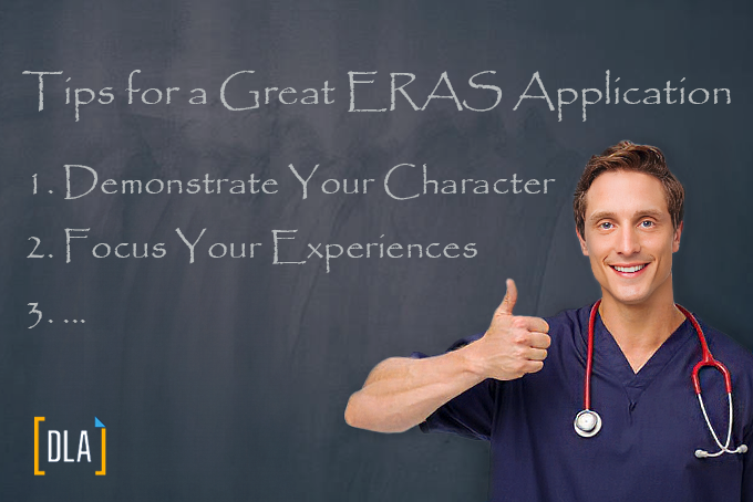 doctor in front of chalkboard with a list of tips for ERAS